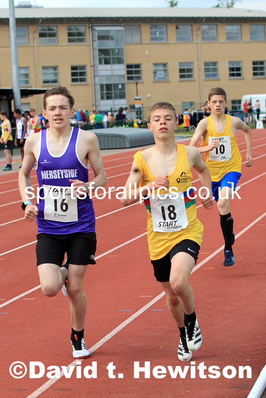 Boys Under-15s 800 metres, 2022 Northern Inter Counties U17s and U15s Track and Field, York, Thursday, June 2nd. Photo: David T. Hewitson/Sports for All Pics